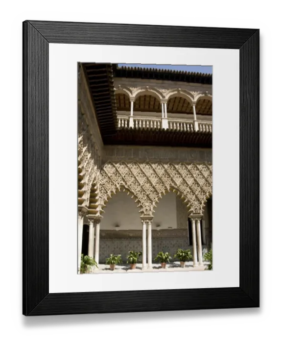 Framed Print : Seville Alcazar - Patio de las Doncellas Framed Print : Seville Alcazar - Patio de las Doncellas