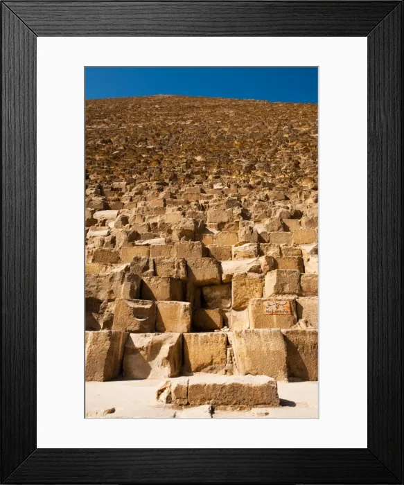 Framed Print : Sign Giza Pyramid Khufu Cheops Base Framed Print : Sign Giza Pyramid Khufu Cheops Base