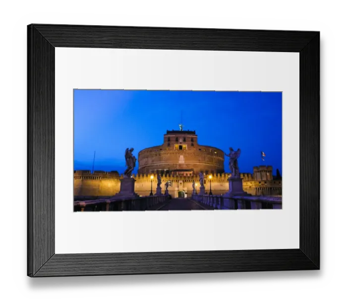 Framed Print : Castel Sant Angelo Castle and bridge at dusk, Rome Framed Print : Castel Sant Angelo Castle and bridge at dusk, Rome
