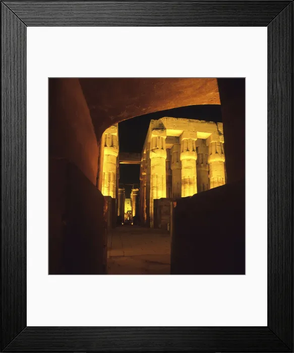 Framed Print : Temple of Luxor Illuminated at Night-Luxor, Egypt Framed Print : Temple of Luxor Illuminated at Night-Luxor, Egypt