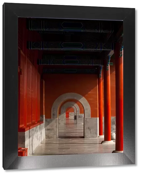 Forbidden City Hallway Beautiful Repetition