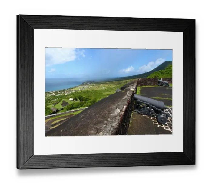 Framed Print : Coastline of Saint Kitts