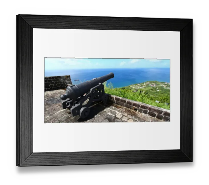 Framed Print : Cannon at Brimstone Hill - St Kitts Framed Print : Cannon at Brimstone Hill - St Kitts