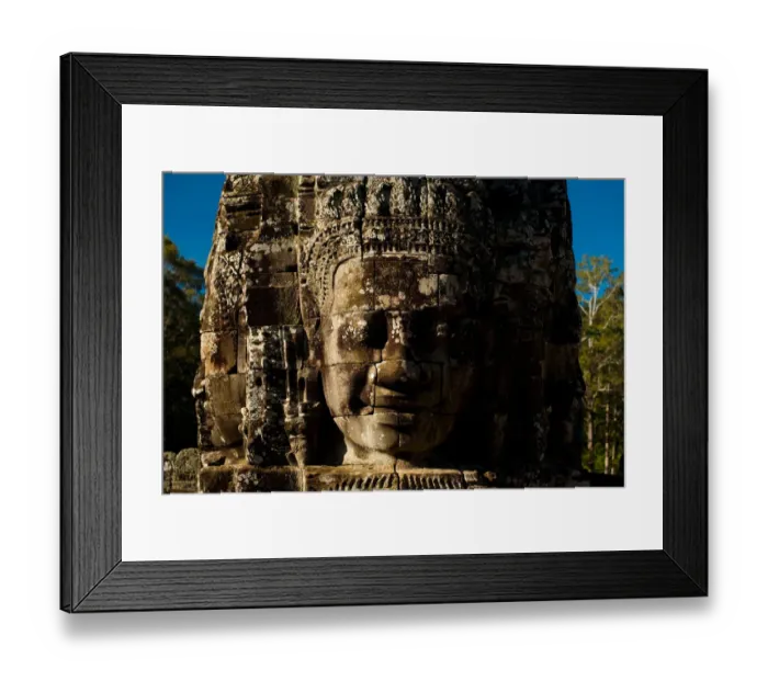 Framed Print : Bayon Face Close Level Framed Print : Bayon Face Close Level