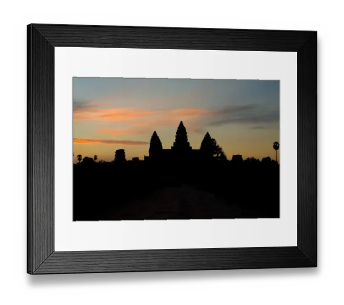 Framed Print : Angkor Temple Silhouette Sunrise Inner Entrance Framed Print : Angkor Temple Silhouette Sunrise Inner Entrance