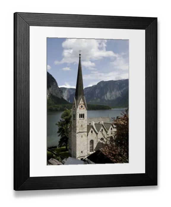 Framed Print : City view of Hallstatt on Hallstaetter See lake, UNESCO World Heritage Site, Salzkammergut, Alps, Upper Austria, Austria, Europe Framed Print : City view of Hallstatt on Hallstaetter See lake, UNESCO World Heritage Site, Salzkammergut, Alps, Upper Austria, Austria, Europe