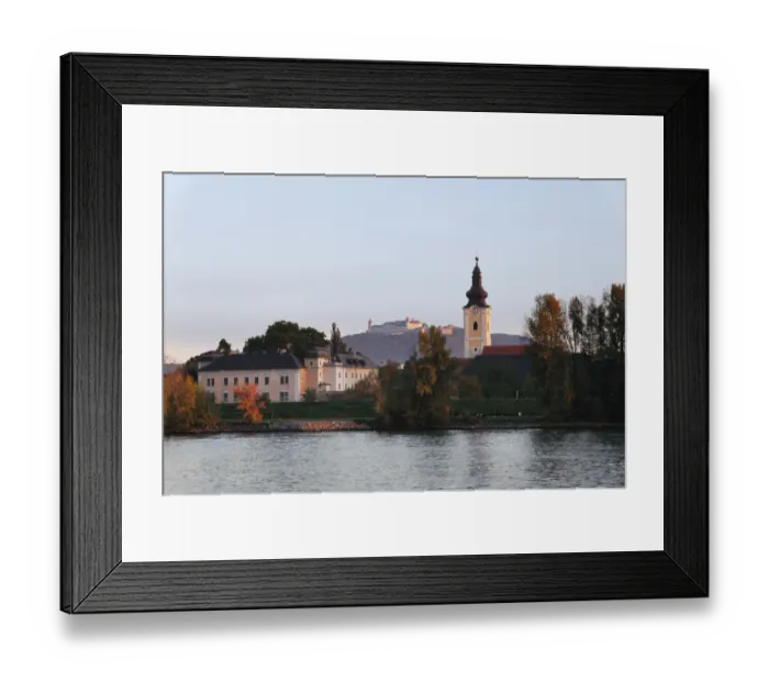 Framed Print : Mautern on the Danube River, with Goettweig Abbey, Wachau, Most district, Must Quarter, Lower Austria, Austria, Europe Framed Print : Mautern on the Danube River, with Goettweig Abbey, Wachau, Most district, Must Quarter, Lower Austria, Austria, Europe