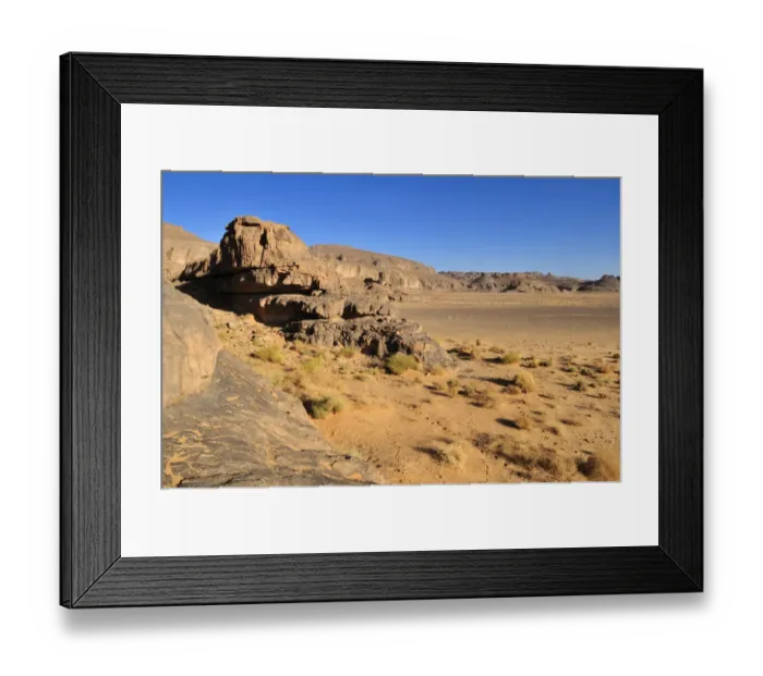 Framed Print : Sandstone rock formation and Oeud, Wadi on Tasset Plateau, Tassili n Ajjer National Park, Unesco World Heritage Site, Wilaya Illizi, Algeria, Sahara, North Africa Framed Print : Sandstone rock formation and Oeud, Wadi on Tasset Plateau, Tassili n Ajjer National Park, Unesco World Heritage Site, Wilaya Illizi, Algeria, Sahara, North Africa
