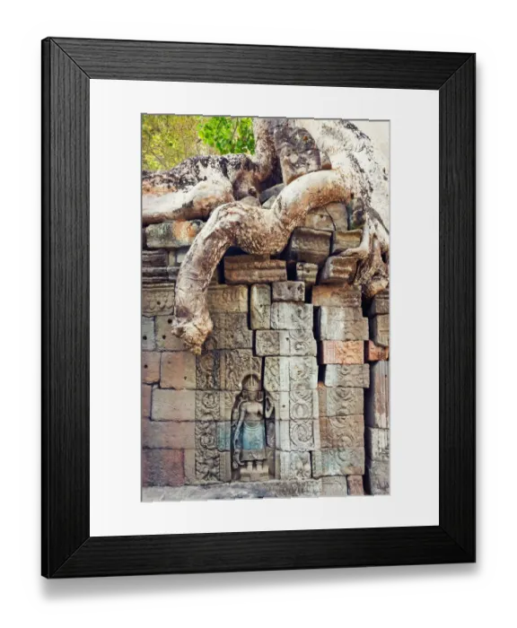 Framed Print : Preah Khan temple covered by strangler fig tree Framed Print : Preah Khan temple covered by strangler fig tree