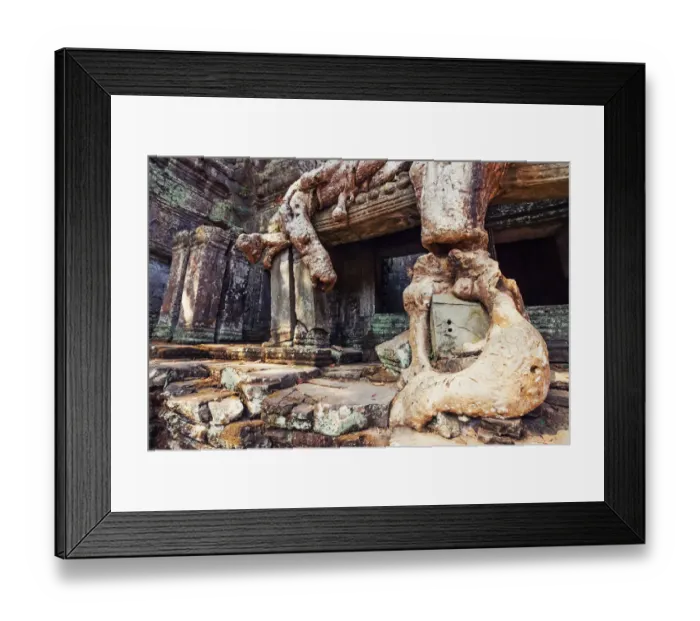 Framed Print : Preah Khan temple covered by strangler fig tree Framed Print : Preah Khan temple covered by strangler fig tree