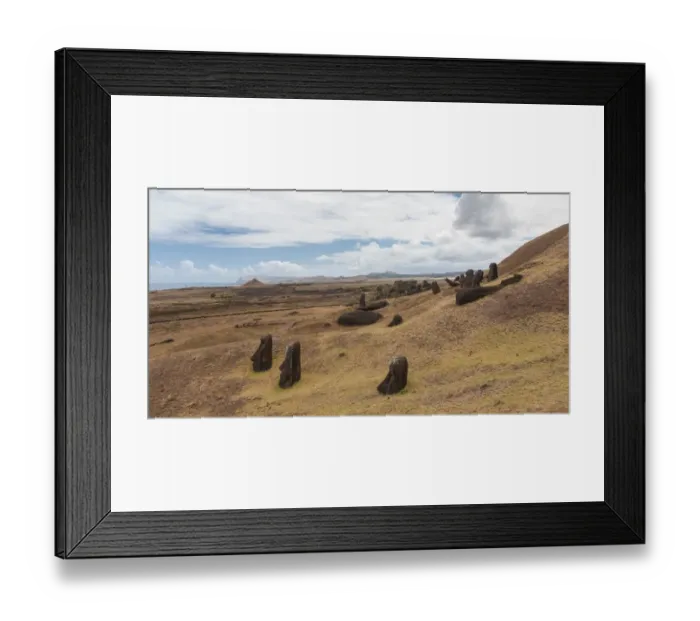 Framed Print : Moais at Rano Raraku in Easter Island Framed Print : Moais at Rano Raraku in Easter Island
