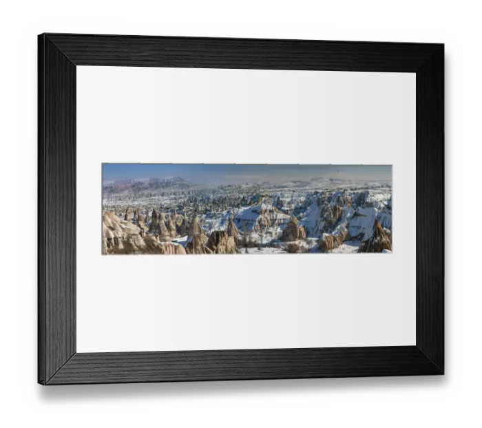 Framed Print : Panoramic view of Goreme in winter Framed Print : Panoramic view of Goreme in winter