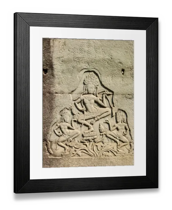 Framed Print : Relief Carving of Dancers, Angkor Wat, Cambodia Framed Print : Relief Carving of Dancers, Angkor Wat, Cambodia