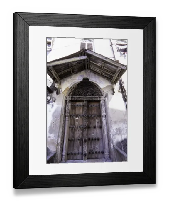 Framed Print : Carved wooden doors in Stone Town Framed Print : Carved wooden doors in Stone Town
