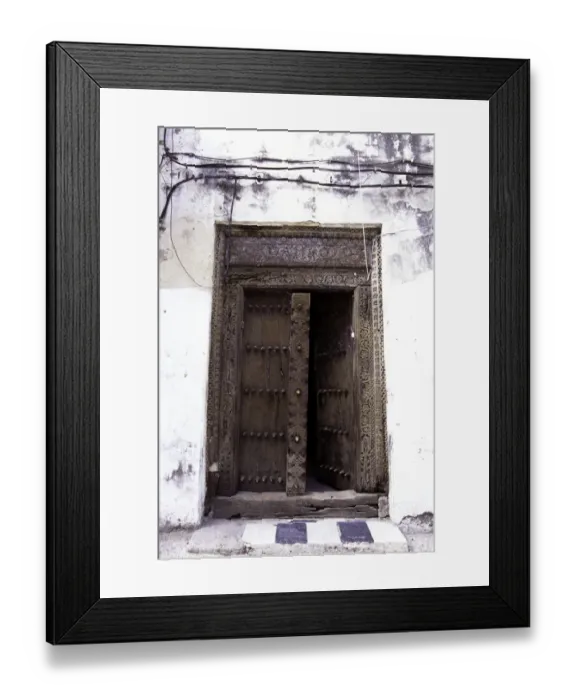 Framed Print : Carved wooden doors in Stone Town Framed Print : Carved wooden doors in Stone Town