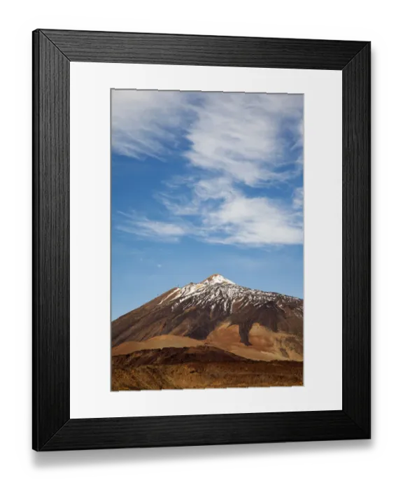 Framed Print : Teide volcano with cirrostratus on top
