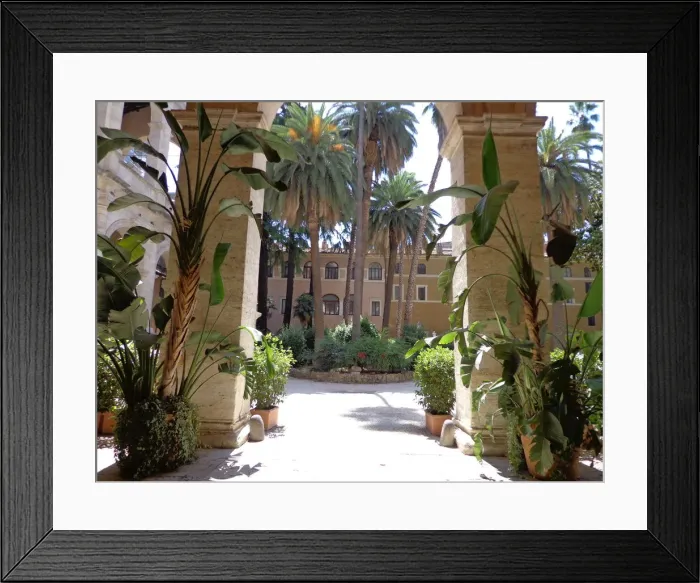 Framed Print : Green courtyard of the Palazzo Venezia in Rome, Italy Framed Print : Green courtyard of the Palazzo Venezia in Rome, Italy