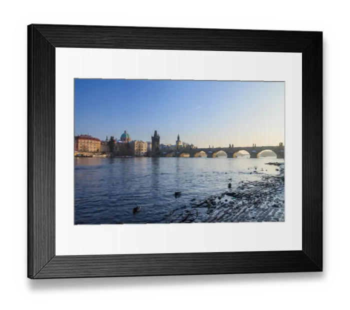 Framed Print : Charles bridge and Vlatva at sunset Framed Print : Charles bridge and Vlatva at sunset