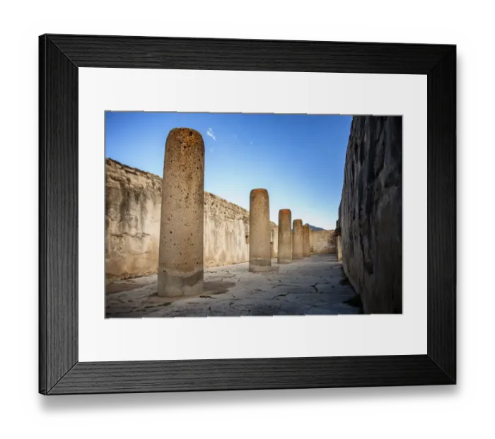Framed Print : Mitla is the second most important archeological site in the state of Oaxaca in Mexico,