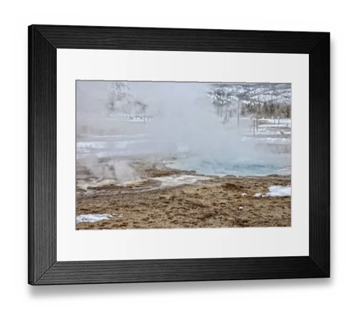 Framed Print : Geyser, Yellowstone National Park