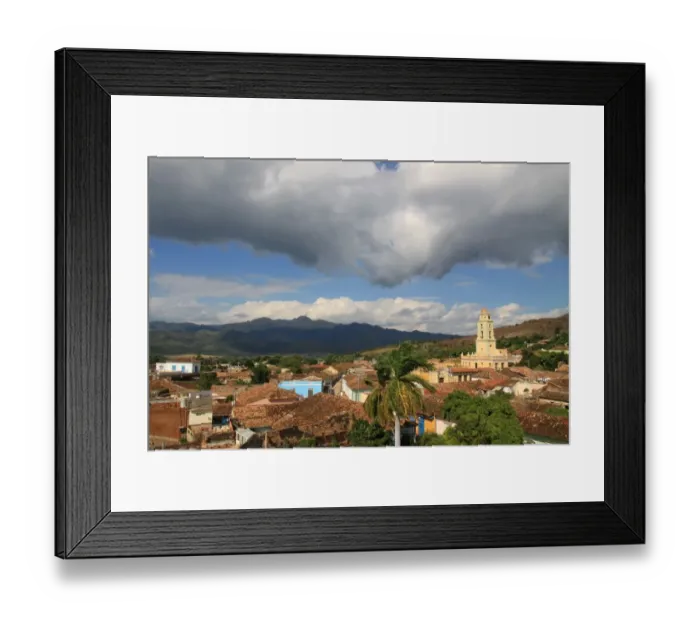 Framed Print : Trinidad, panorama with cloud Framed Print : Trinidad, panorama with cloud