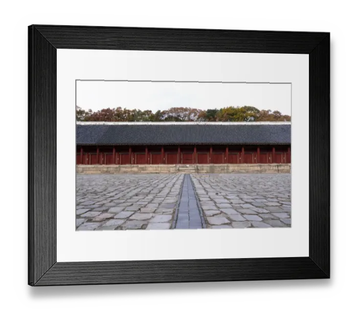 Framed Print : The Jongmyo shrine (center part) Framed Print : The Jongmyo shrine (center part)