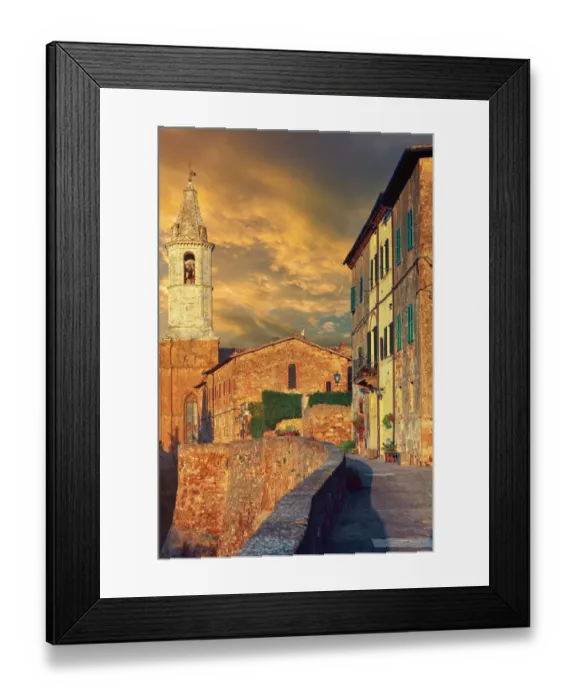 Framed Print : Italian town at sunset Framed Print : Italian town at sunset