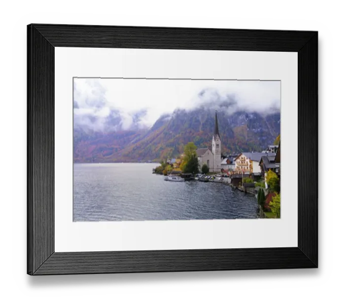 Framed Print : Hallstatt Lake and Church of St. Mary the Virgin Framed Print : Hallstatt Lake and Church of St. Mary the Virgin