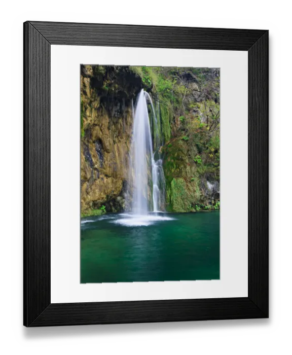 Framed Print : Waterfall in autumn, Plitvice Lakes National Park, Croatia, Europe Framed Print : Waterfall in autumn, Plitvice Lakes National Park, Croatia, Europe