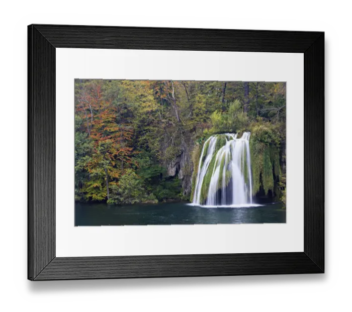 Framed Print : Waterfall in autumn, Plitvice Lakes National Park, Croatia, Europe Framed Print : Waterfall in autumn, Plitvice Lakes National Park, Croatia, Europe
