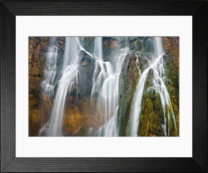 Framed Print : Waterfall in autumn, Plitvice Lakes National Park, Croatia, Europe Framed Print : Waterfall in autumn, Plitvice Lakes National Park, Croatia, Europe
