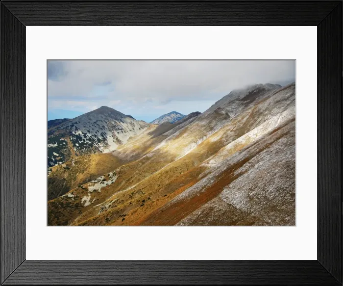 Framed Print : Autumn marble mountain range Framed Print : Autumn marble mountain range