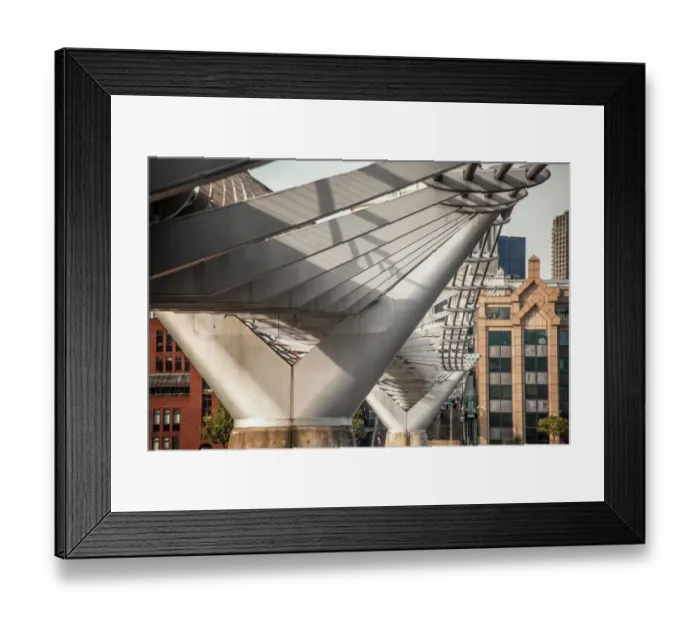 Framed Print : The Millennium Bridge, London, from bellow Framed Print : The Millennium Bridge, London, from bellow