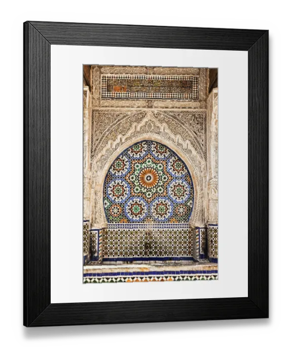 Framed Print : Fontaine Place an-Nejjarine 8Fez, Morocco) Framed Print : Fontaine Place an-Nejjarine 8Fez, Morocco)