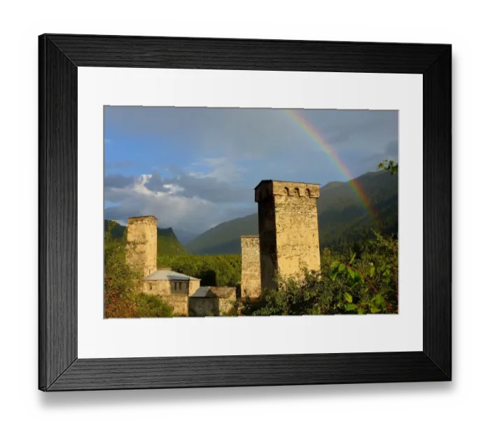 Framed Print : Mestia in Svaneti valley, Georgia Framed Print : Mestia in Svaneti valley, Georgia