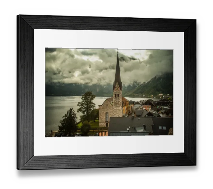 Framed Print : Hallstatt Village and Lake Framed Print : Hallstatt Village and Lake