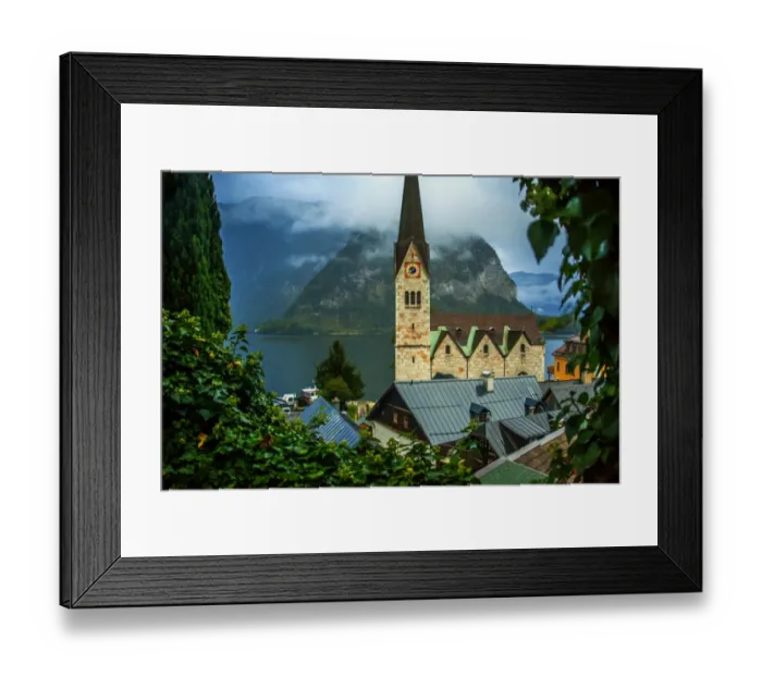 Framed Print : Hallstatt Village and Lake Framed Print : Hallstatt Village and Lake