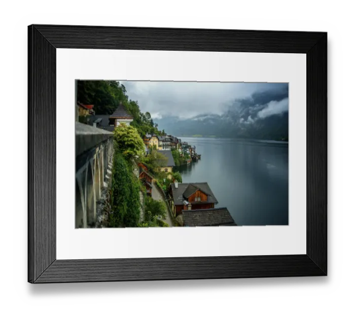 Framed Print : Hallstatt Village and Lake Framed Print : Hallstatt Village and Lake