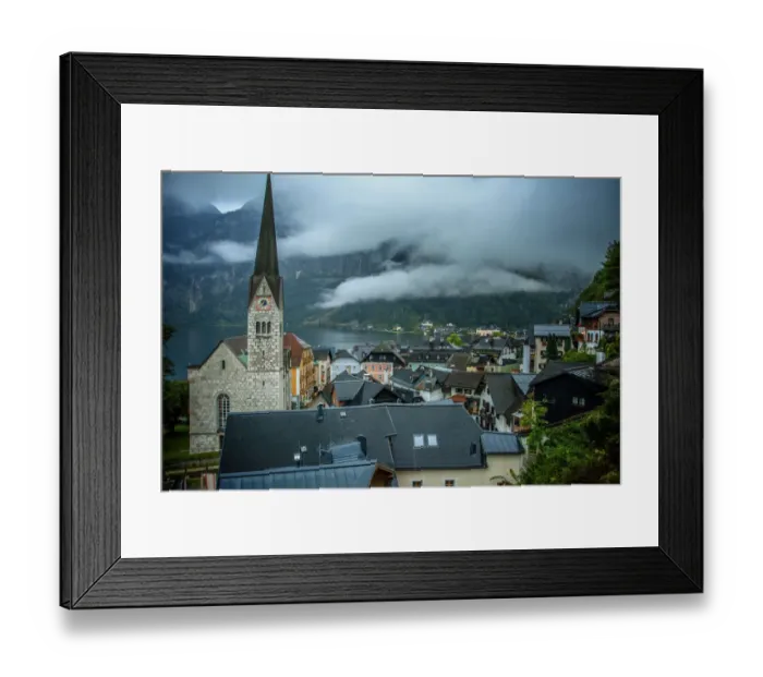 Framed Print : Hallstatt and Lake