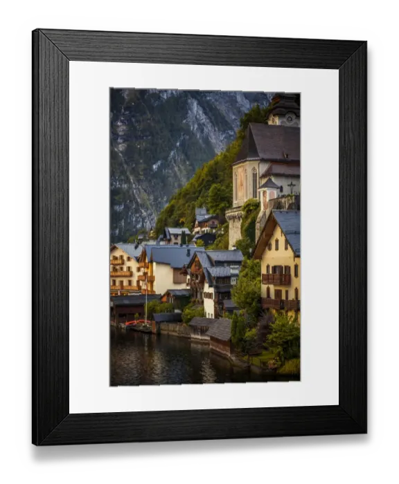 Framed Print : Hallstatt and Lake