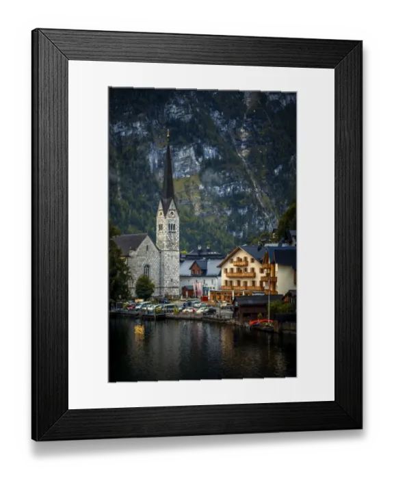 Framed Print : Hallstatt and Lake
