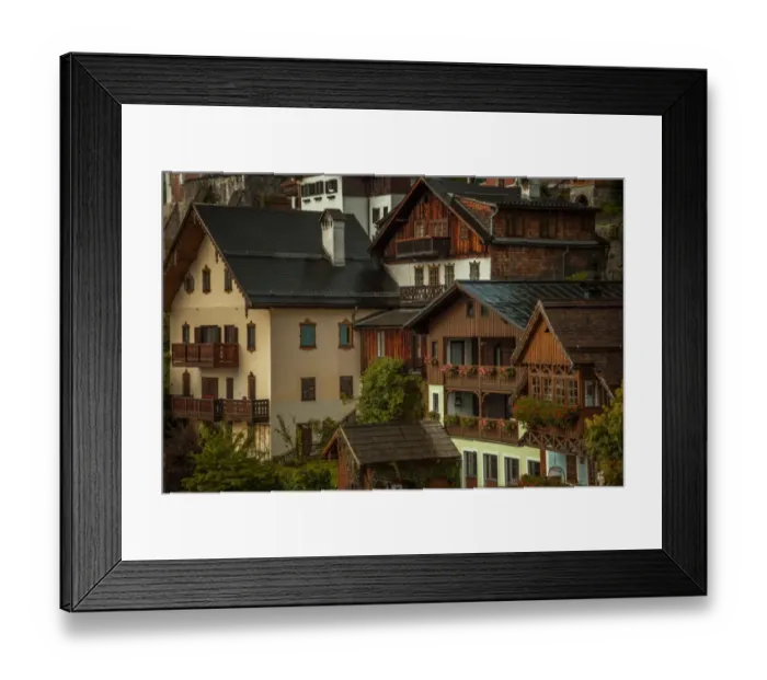 Framed Print : Hallstatt in Upper Austria, is a village in the Salzkammergut, a region in Austria