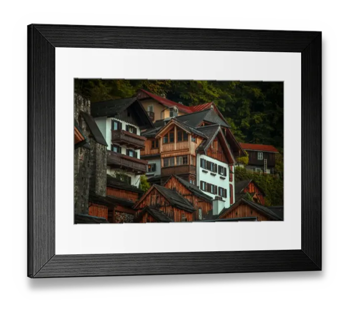 Framed Print : Hallstatt in Upper Austria, is a village in the Salzkammergut, a region in Austria Framed Print : Hallstatt in Upper Austria, is a village in the Salzkammergut, a region in Austria
