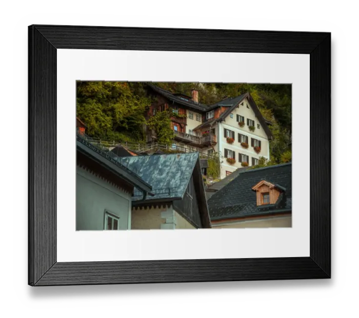 Framed Print : Hallstatt is a village in the Salzkammergut, a region in Austria Framed Print : Hallstatt is a village in the Salzkammergut, a region in Austria
