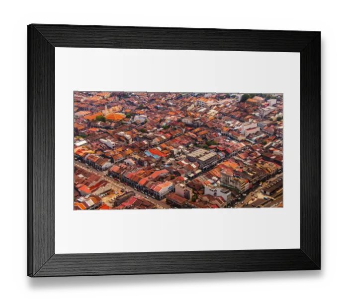 Framed Print : The UNESCO World Heritage Site of penang, malaysia
