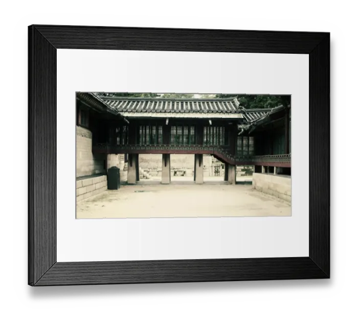 Framed Print : Arcaded passage in the courtyard of Daejojeon Framed Print : Arcaded passage in the courtyard of Daejojeon