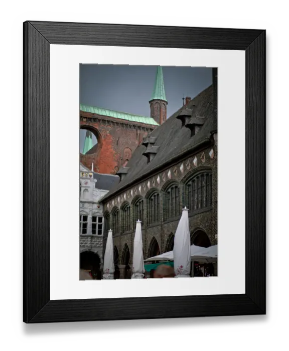 Framed Print : LAOEbeck is a city in northern Germany. Its renowned for its Brick Gothic architecture Framed Print : LAOEbeck is a city in northern Germany. Its renowned for its Brick Gothic architecture