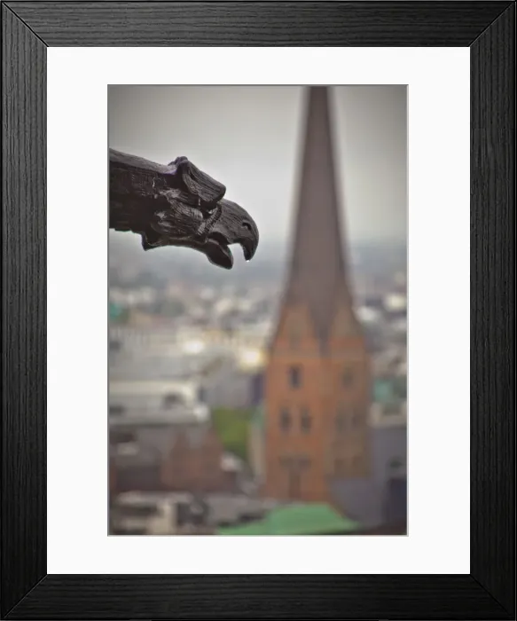 Framed Print : Hamburg Skyline From St. Nicholas Church Framed Print : Hamburg Skyline From St. Nicholas Church