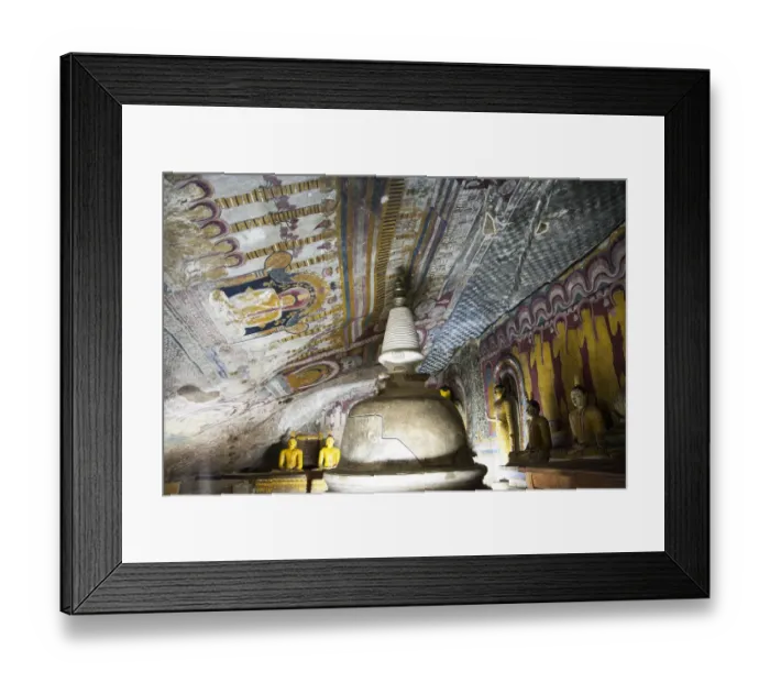 Framed Print : Buddhas in the Dambulla cave temple Framed Print : Buddhas in the Dambulla cave temple