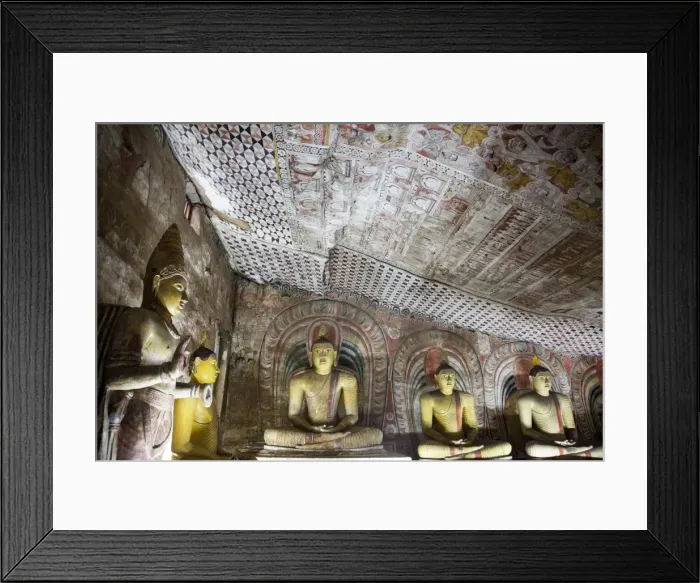 Framed Print : Buddhas in the Dambulla cave temple Framed Print : Buddhas in the Dambulla cave temple
